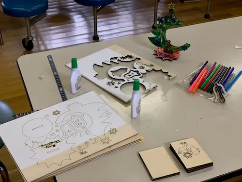 レーザー加工の様子