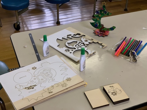 レーザー加工の様子