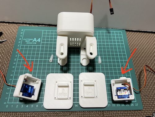 Foot サーボ取付